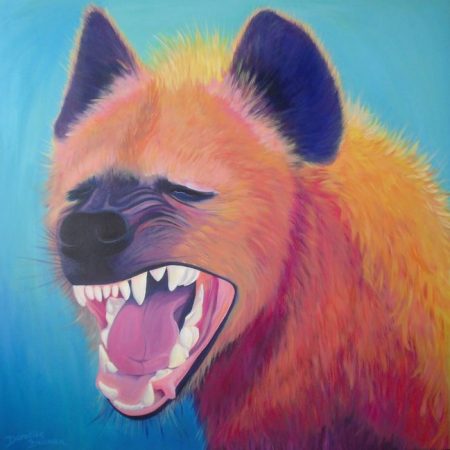 Hyena, acrylverf op canvas, 3x100x100cm, 2012